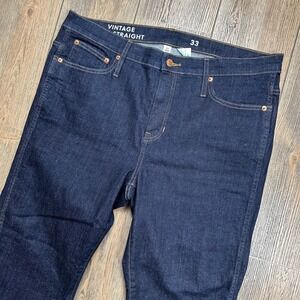 J. Crew 9" Mid-Rise Vintage Straight Jeans NWT Women's Size 33 Resin Rinse Wash